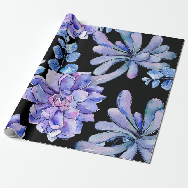 Farbenfrohe tropische Sukkuline Geschenkpapier (Ungerollt)