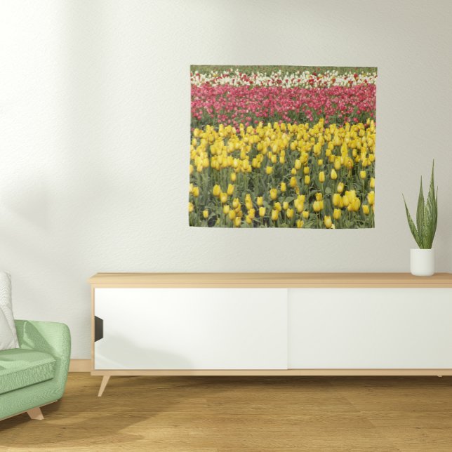 Farbenfrohe Tulip Blooms floral Wandteppich (Von Creator hochgeladen)