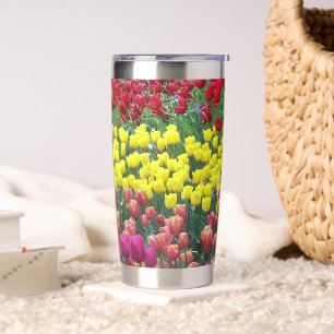 Farbenfrohe Tulip Garden Thermobecher