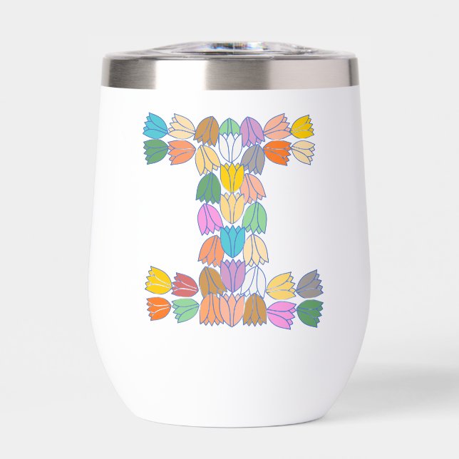 Farbenfrohe Tulip Lettered "I" (Vorderseite)