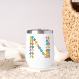 Farbenfrohe Tulip Lettered "N"