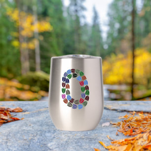 Farbenfrohe Tulip Lettered "O"