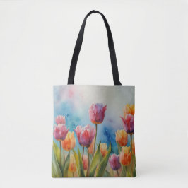 Farbenfrohe Tulips Tüte für den Frühling Tasche