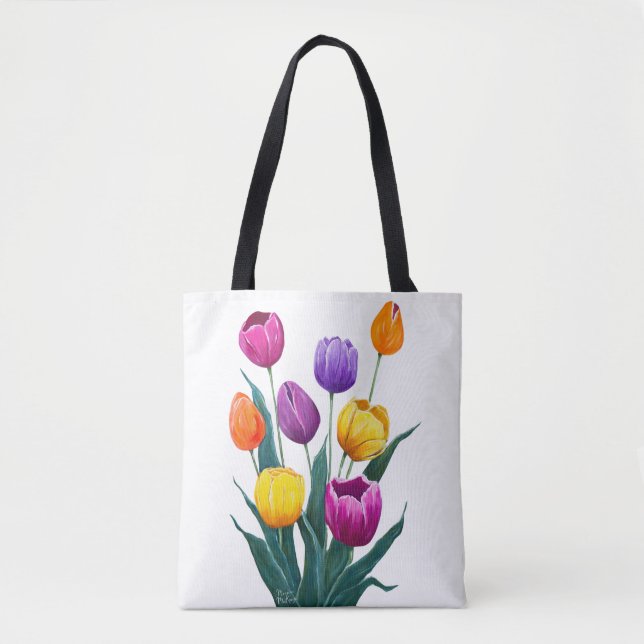 Farbenfrohe Tulissen Tasche (Vorderseite)