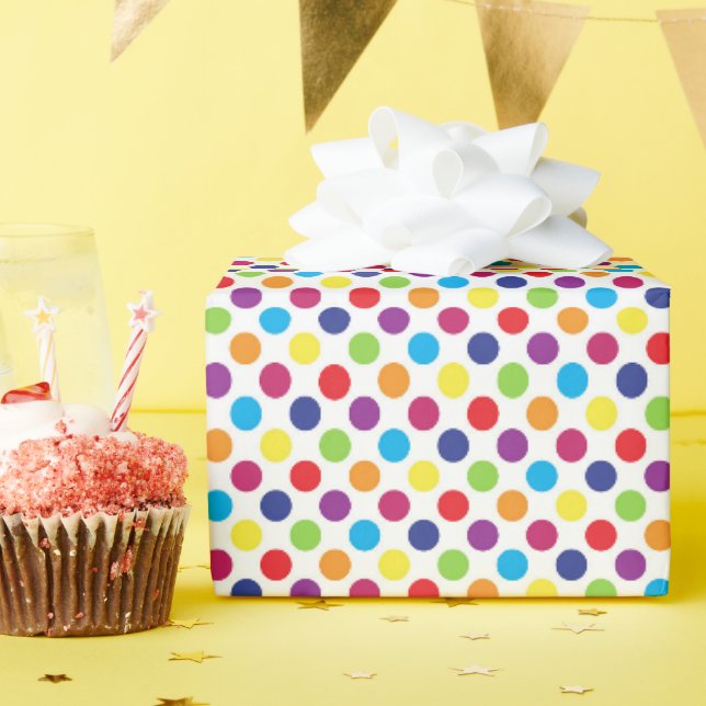 Farbenfrohe Tupfen Geschenkpapier (Geburtstagsparty)