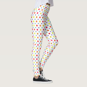 Farbenfrohe Tupfen Leggings