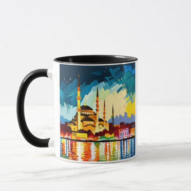 Farbenfrohe Türkei/Istanbul Souvenir Tasse (Links)