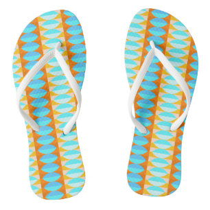 Farbenfrohe türkisblaue gelbe Farbe Flip Flops
