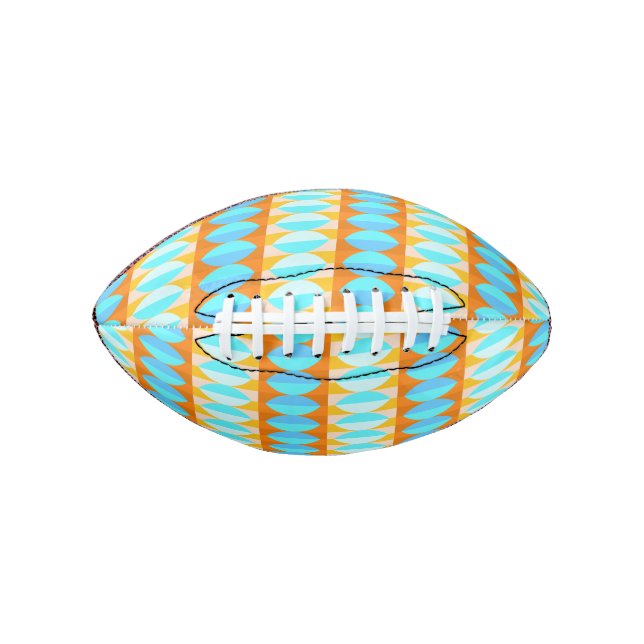Farbenfrohe türkisblaue gelbe Farbe Football (Vorderseite)