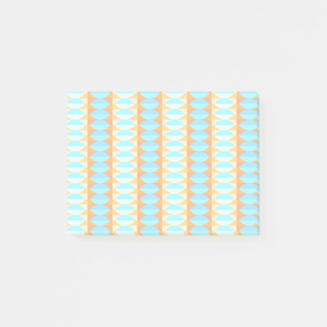 Farbenfrohe türkisblaue gelbe Farbe Post-it Klebezettel (Vorderseite)