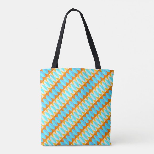Farbenfrohe türkisblaue gelbe Farbe Tasche (Rückseite)