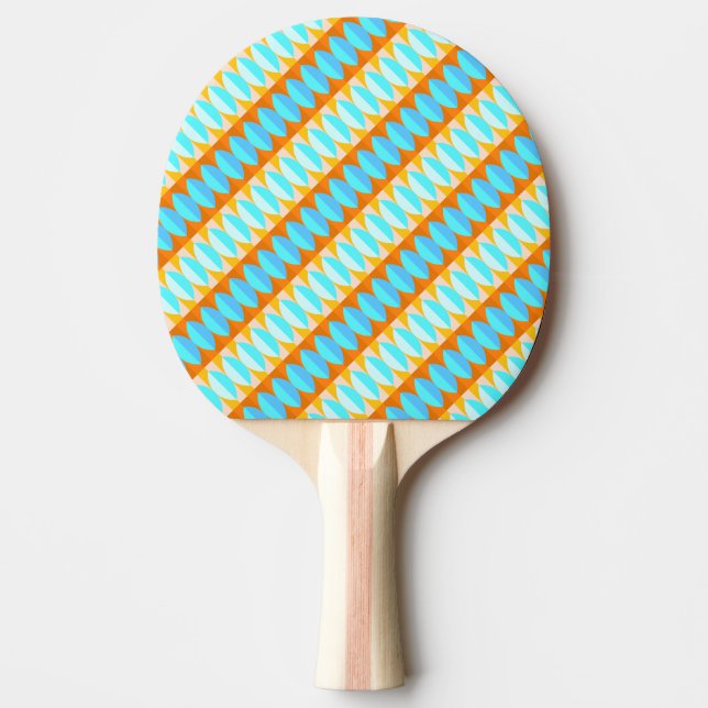 Farbenfrohe türkisblaue gelbe Farbe Tischtennis Schläger (Vorderseite)