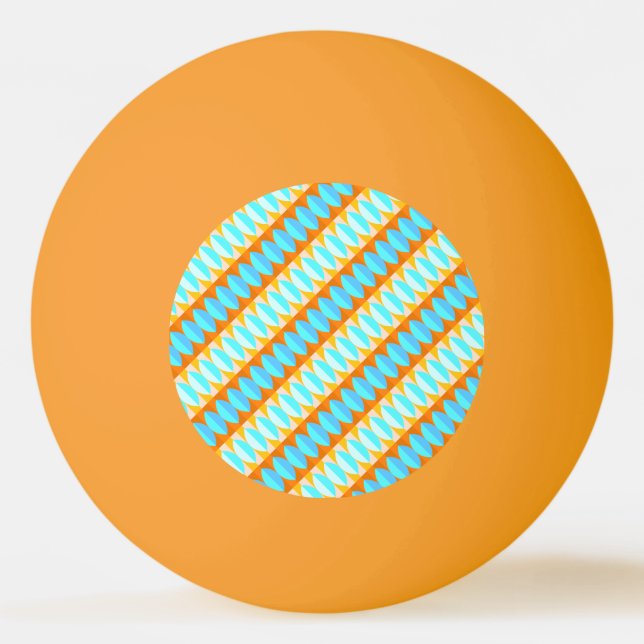 Farbenfrohe türkisblaue gelbe Farbe Tischtennisball (Vorderseite)