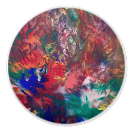 Farbenfrohe Türknopf Rainbow Boho Akzent Handle Keramikknauf