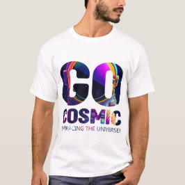 Farbenfrohe Typografie geht zum kosmischen T - Shi T-Shirt