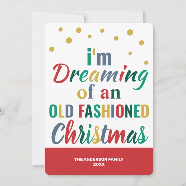 Farbenfrohe Typografie Weihnachten Auf Wiedersehen (Vorderseite)