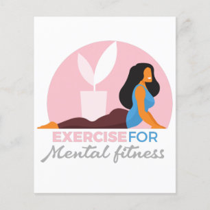 Farbenfrohe Übung für psychische Fitness Flyer