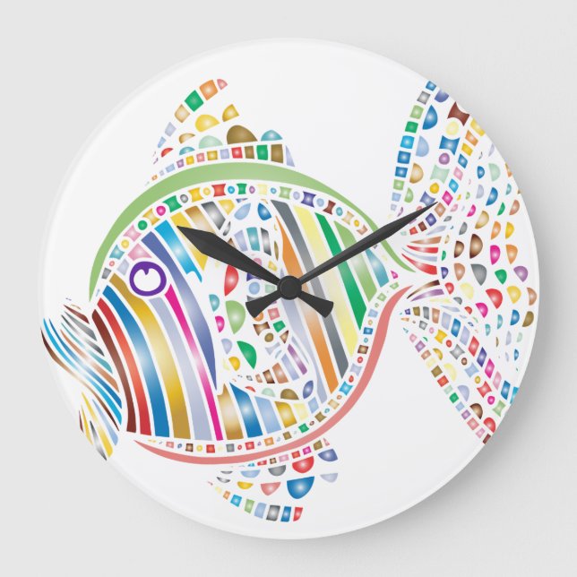 Farbenfrohe Uhr der Fischmauer (Vorderseite)