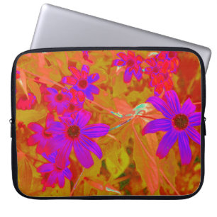 Farbenfrohe Ultra-Violet-, Magenta- und Rote Wildb Laptopschutzhülle