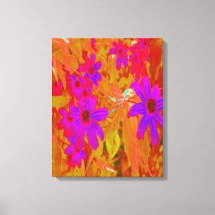 Farbenfrohe Ultra-Violet-, Magenta- und Rote Wildb Leinwanddruck