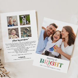 Farbenfrohe und helle Jahre im Review-Portrait Feiertagskarte