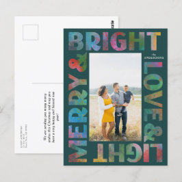 Farbenfrohe und helle Liebe und leichter Urlaub Postkarte