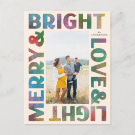 Farbenfrohe und helle Liebe und leichter Urlaub Postkarte