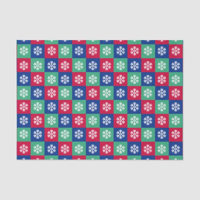 Farbenfrohe und helle Weihnachtscreme Seidenpapier (Vorderseite)