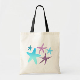 Farbenfrohe und lebendige Starfish Tote Tasche