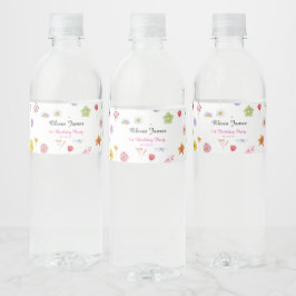 Farbenfrohe und lebendige Wildblumen Wasserflasche
