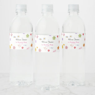 Farbenfrohe und lebendige Wildblumen Wasserflasche