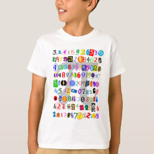 Farbenfrohe und lustige Darstellung des Pi-T - Shi T-Shirt