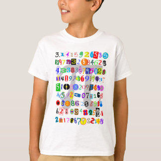 Farbenfrohe und lustige Darstellung des Pi-T - Shi T-Shirt