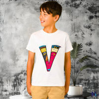 Farbenfrohe und lustige Monogramm V Tribal und Doo