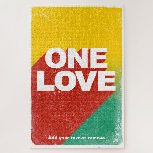 Farbenfrohe und lustige "One Liebe" Reggae rasta P (Vertikal)
