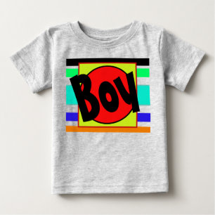 Farbenfrohe und lustige Streifen Baby T-shirt