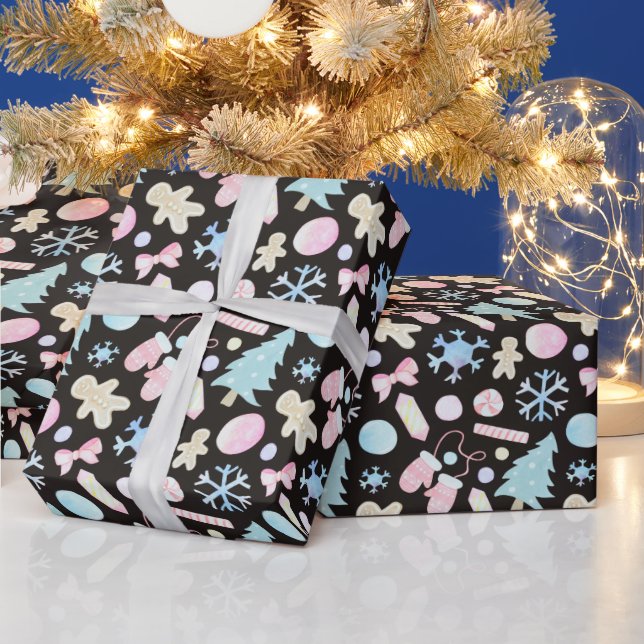 Farbenfrohe und moderne Weihnachtsmuster Weihnacht Geschenkpapier (Feiertage)