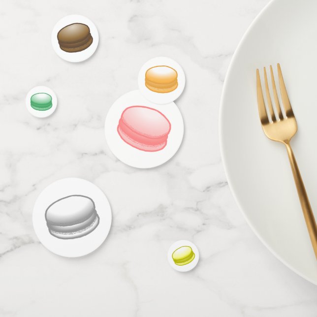 Farbenfrohe und schöne Macarons Konfetti (Gruppe)