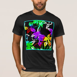 Farbenfrohe und stilvolle Neonmuster Kunst T-Shirt