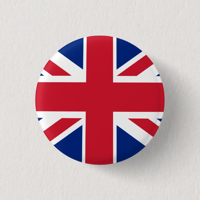Farbenfrohe Union Jack Button (Vorderseite)