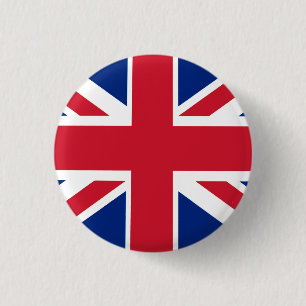 Farbenfrohe Union Jack Button