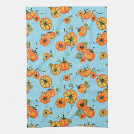 Farbenfrohe Unterdruckpumpen Orange/Blau Geschirrtuch