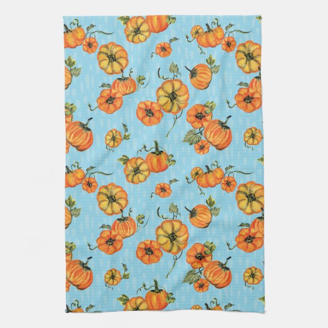 Farbenfrohe Unterdruckpumpen Orange/Blau Geschirrtuch (Vertikal)