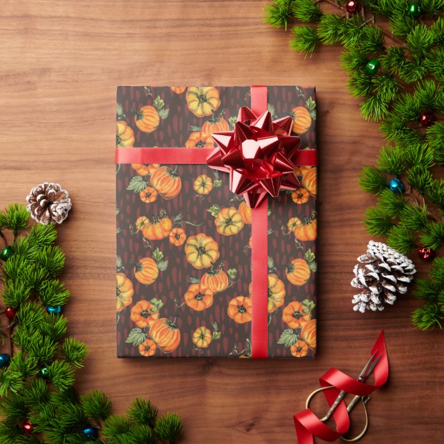 Farbenfrohe Unterdruckpumpen Orange/Rot Geschenkpapier (Feiertagsgeschenk)