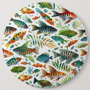 Farbenfrohe Unterwasserkunst Button