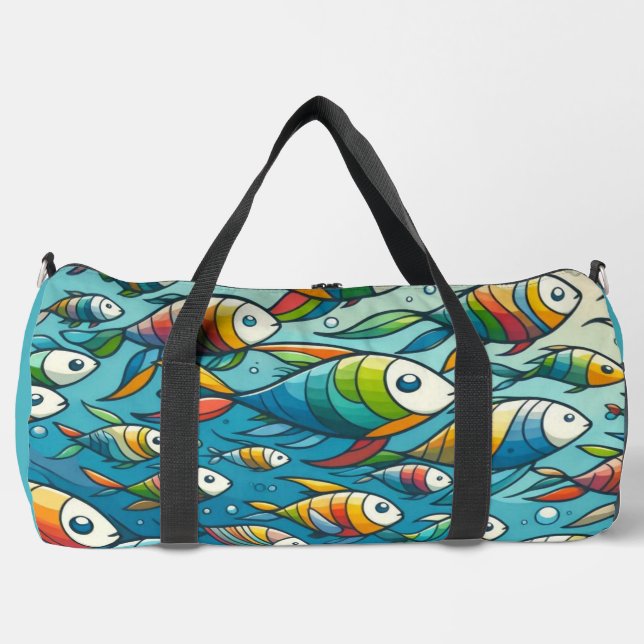 Farbenfrohe Unterwasserkunst Duffle Bag (Vorderseite)