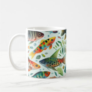 Farbenfrohe Unterwasserkunst Kaffeetasse