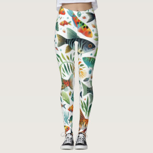 Farbenfrohe Unterwasserkunst Leggings
