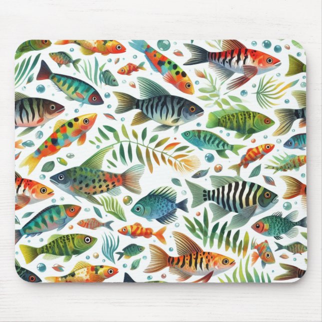 Farbenfrohe Unterwasserkunst Mousepad (Vorne)