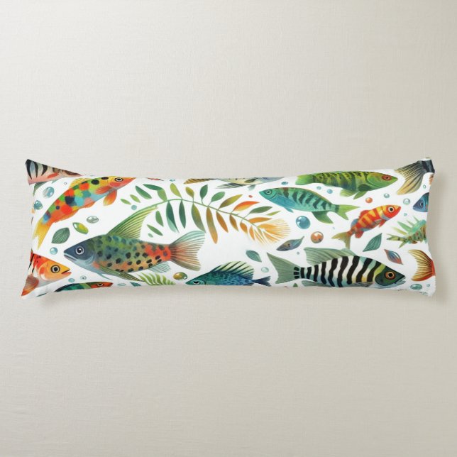 Farbenfrohe Unterwasserkunst Seitenschläferkissen (Vorderseite)